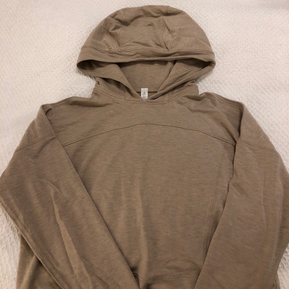 Lululemon NWOT Crop Top Hoodie TAN